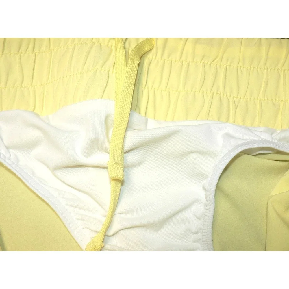 Zella Women's Elastic Wide Waistband Aero‎ Running Shorts in Yellow Elfin 2XL